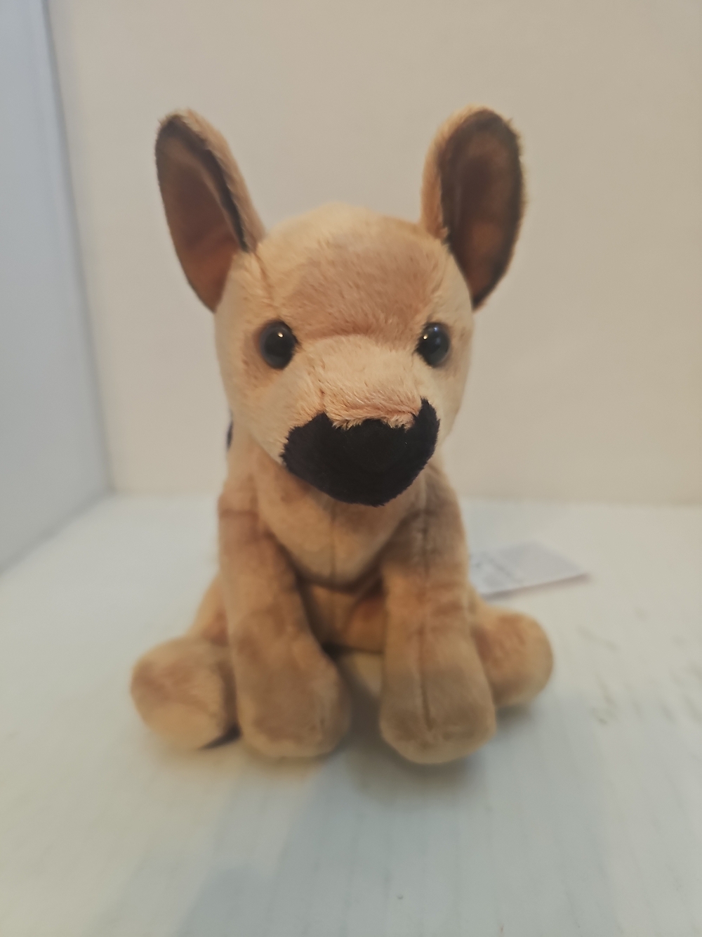 Plush Tan Puppy Stuffed Animal - Soft Brown & Black Accent Dog Toy